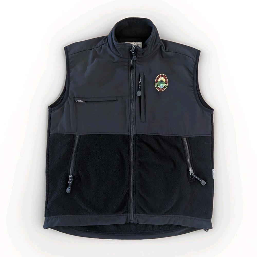 Deschutes Brewery Black Butte Porter Fleece Vest Full Zip Mens Large Beer PNW